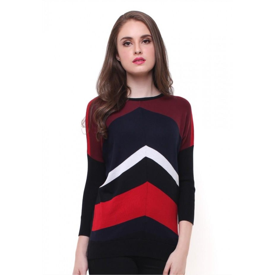 DISKON Slim Fit - Sweater Wanita - Lapis Warna - Merah READY STOCK