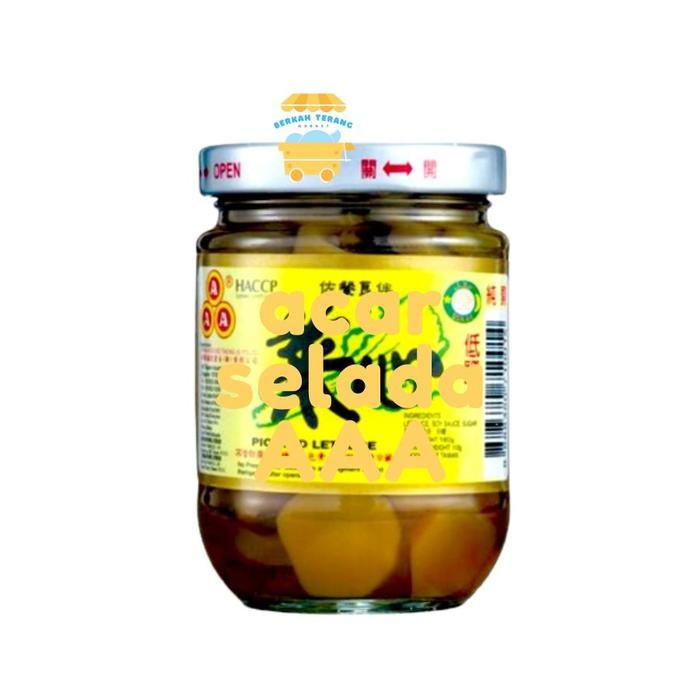 

New Acar Selada Pickled Lettuce AAA HALAL low salt 180gr / Acar kaleng