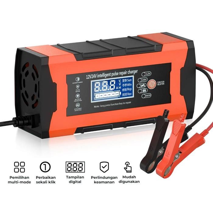 Charger Aki Mobil Motor RepairAki 12V-24V Intelegent Charger