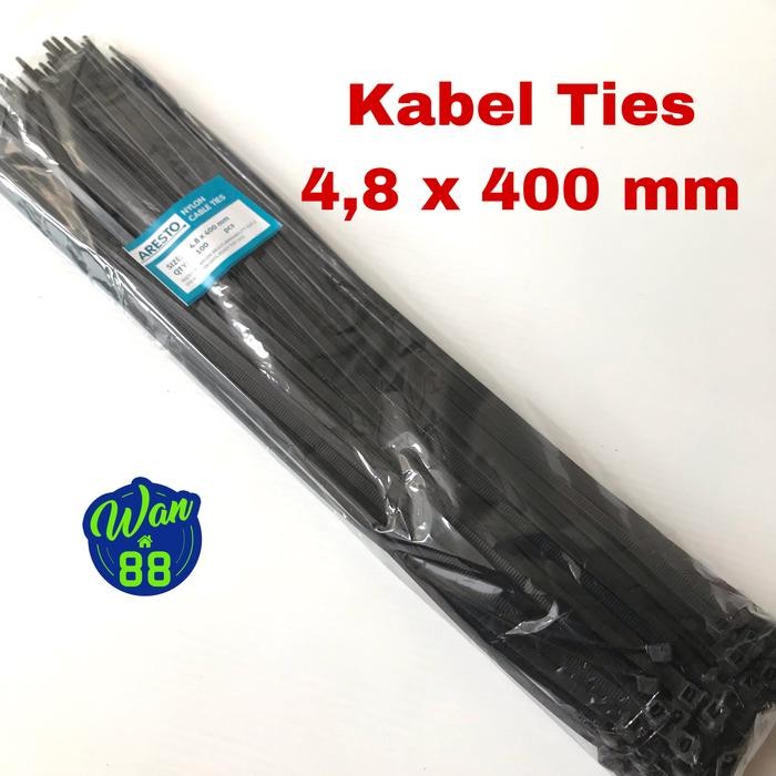 

OJ Kabel Ties 4,8x400 mm Hitam Aresto High Quality (100 pcs)