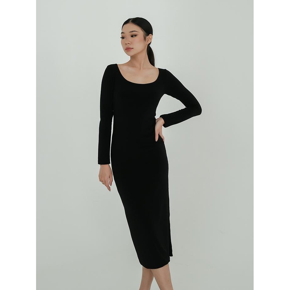 Pilihan- Evertops -1.0 / Zendaya Midi Bodycon Dress / Dress Wanita