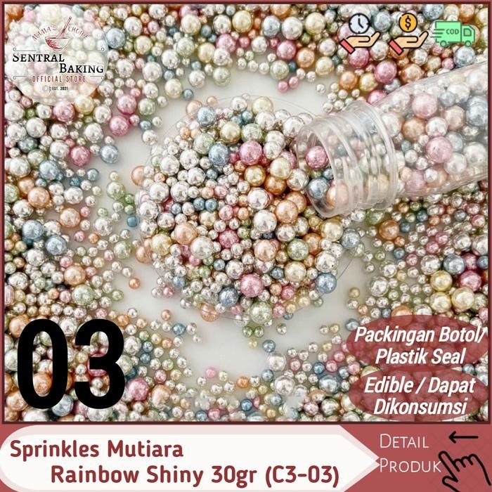 

Stok Baru Sprinkel Mutiara Rainbow Shiny 30gr (C3-03) / Springkel Sprinkle Kue