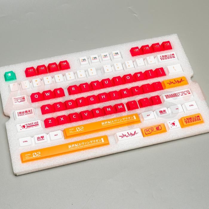 EVA-02 Evangelion PBT Dye Sub Keycaps