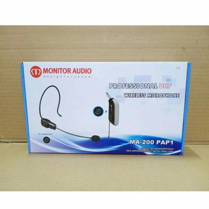 Mic Wireless Bando/Headset Monitor Audio MA-200 PAP1 - 1bh Mic Headset
