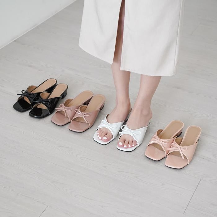 Pilihan- Zode Freesia Heels Hak Tinggi Wanita 3 Cm Black, White, Peach, Nude Sandal