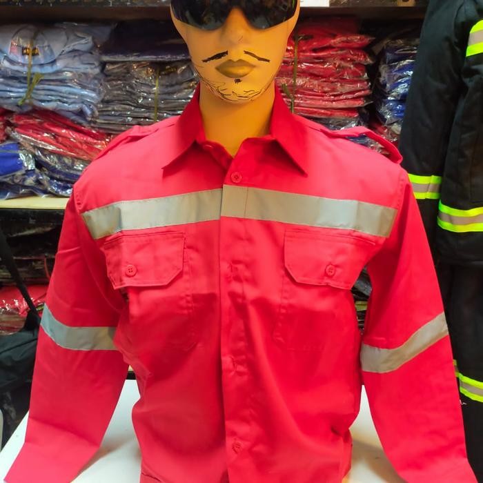 HOT SALE BAJU SAFETY ATASAN / WERPAK KERJA WARNA MERAH