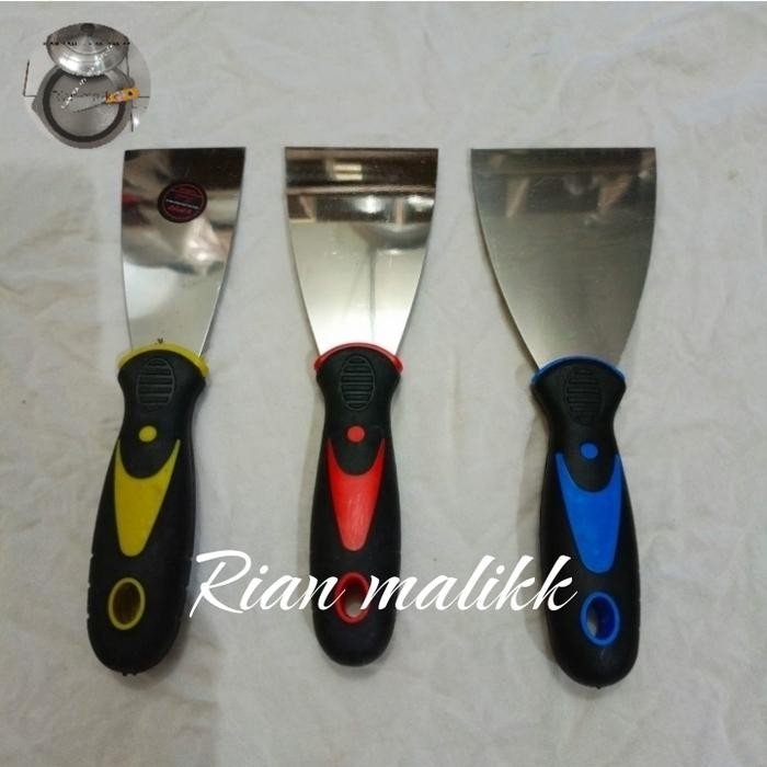 Scraper kue Kape gagang karet Scraper gagang karet Scraper stainless gagang karet