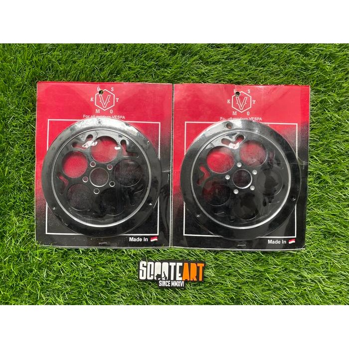 Cover Fan Vkustom Black Model Tony Scooter Untuk Vespa