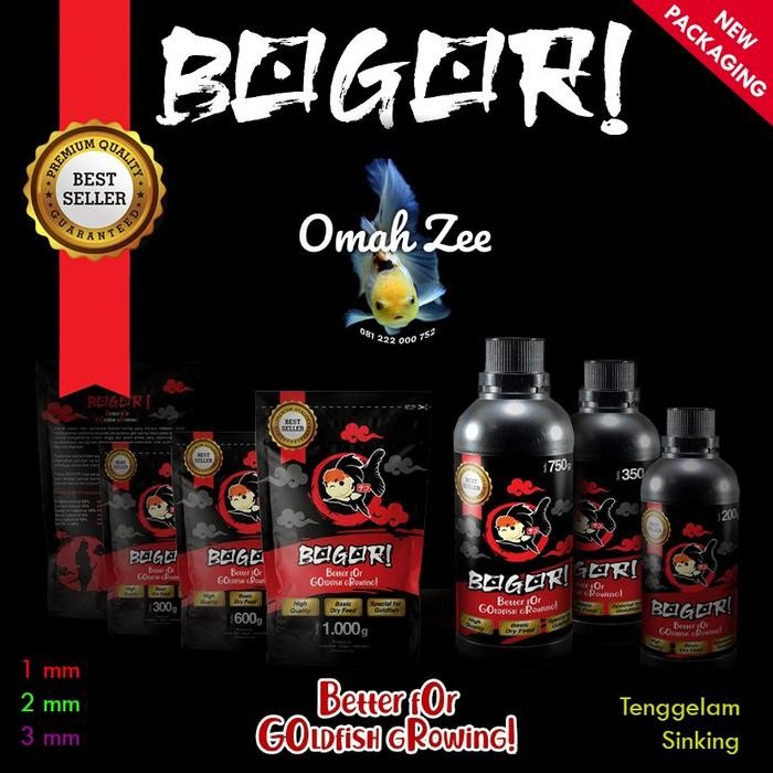 PELET KOKI HITAM BOGOR REFILL 500 GRAM BLACK COLOUR & GROWTH SINKING