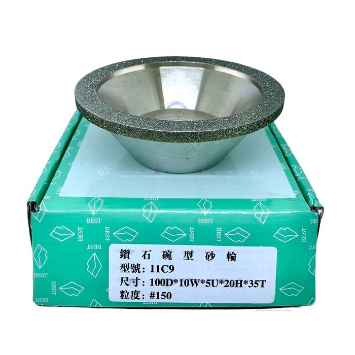 Batu gerinda diamond CBN mangkok ukuran 100 mm baru