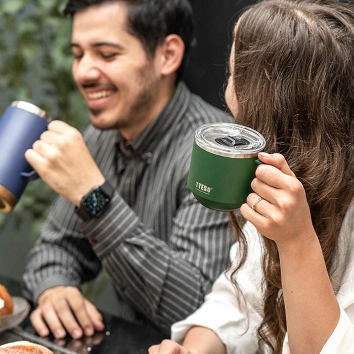 FCR0  Tyeso Gelas Coffee Mug 330Ml Ts-8825 Stainless Steel Double Vacuum Insulated Tahan