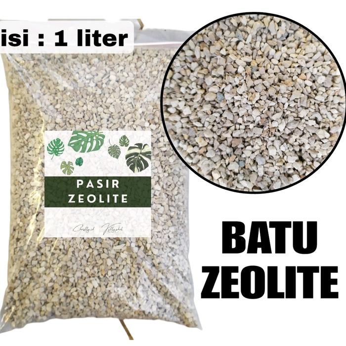 Stok Baru Batu Zeolite 1 liter Media Kandang Filter Air Penjernih Air Media Tanam Tanaman