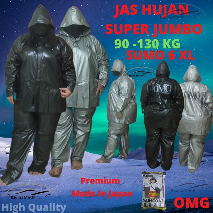JAS HUJAN MANTEL UKURAN 6XL 6 XL SUPER JUMBO BESAR 90 - 140 KG GEMUK