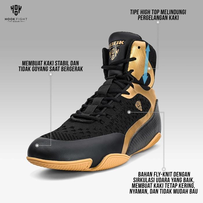 Sepatu Tinju Hook Profesional Boxing Shoes Sepatu Boxing