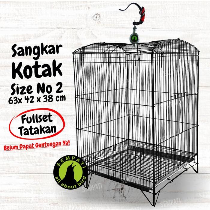 ces0- Sempati Sangkar Kandang Kotak Besi Lipat No 2 Sangkar Burung Kacer Kenari Lovebird
