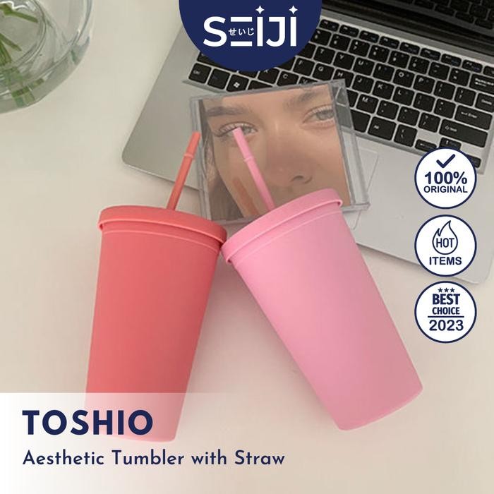 SALE SEIJITumbler Dengan Sedotan Air Minum Minimalis Tumblr Sedotan