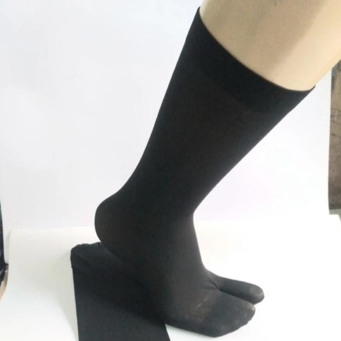 Kaos Kaki Stoking Jempol Tipis Wanita Hitam Sebetis/Kaos Kaki Korea