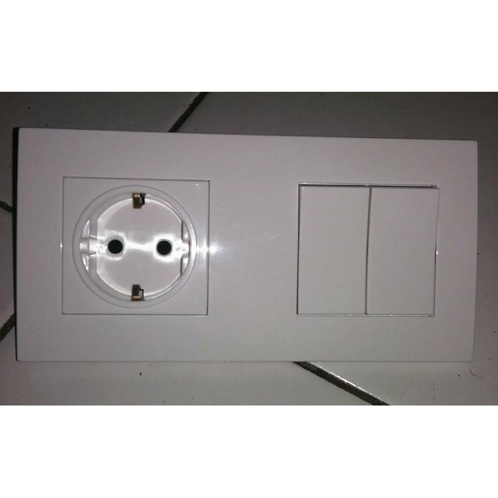 Stop Kontak+Saklar 2 Gang Schneider