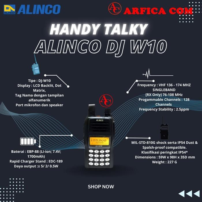 qez7- Ht Alinco Dj-W10 - Ht Alinco Dj W10 Original Murah
