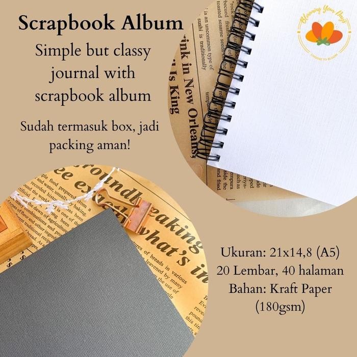 Bloomingyourdays 20lembar Scrapbook Album foto vintage buku catatan story book kado anniversary