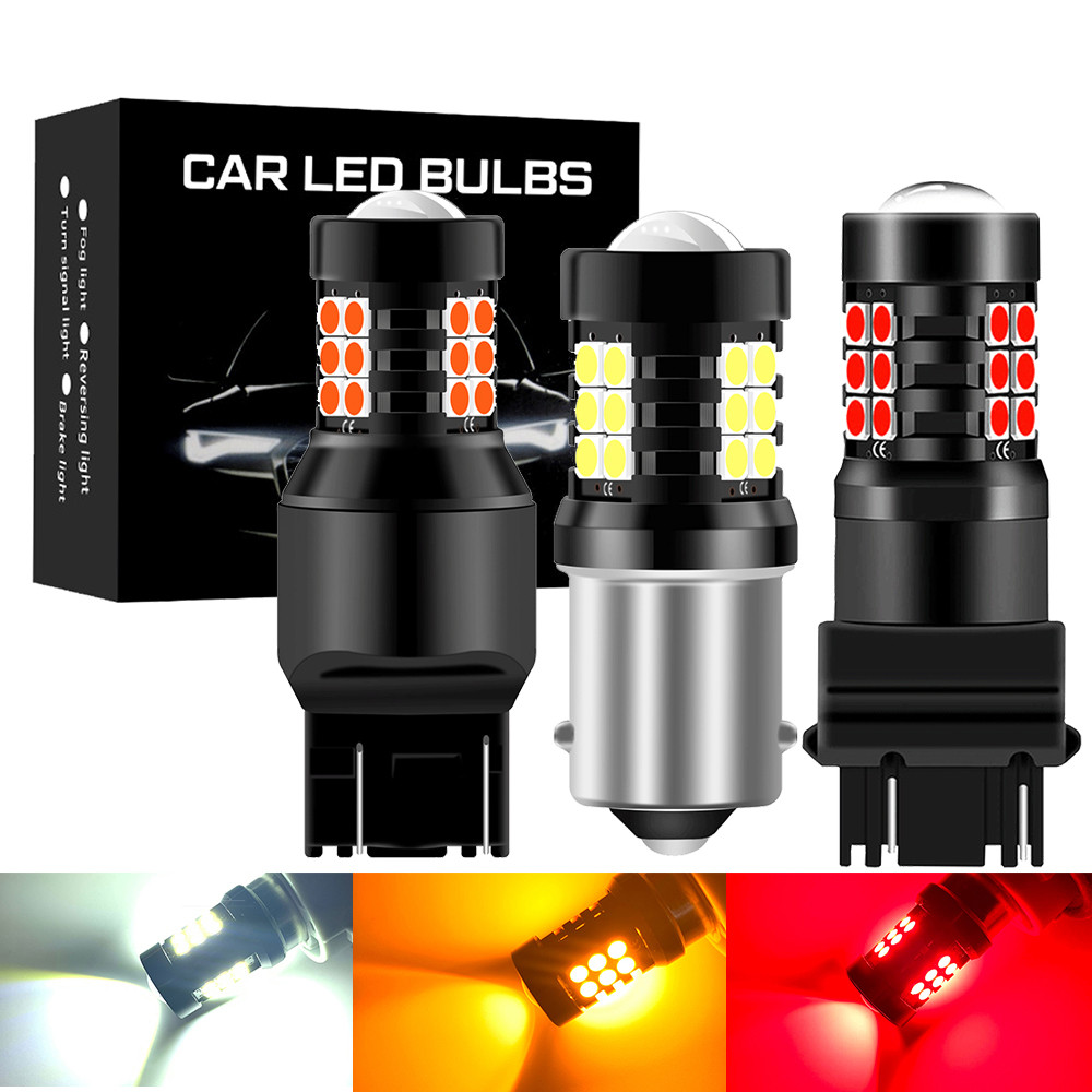 2X T25 3157 P27/7W P27W 3156 3057 3457 4157 T20 7440 7443 W21W WY21W W21/5W PY21W P21W P21/5W LED Bu