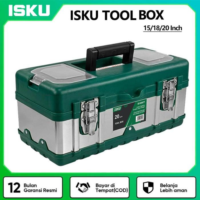 ISKU Tool box Besar 20 inch Kotak Perkakas Bahan Stainless Steel