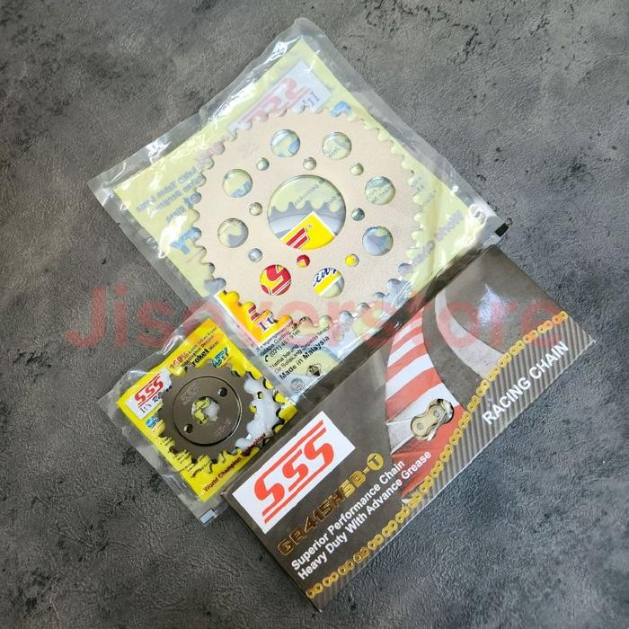 Gear Set Sss 415 Smash Shogun 110 125 Satria 2Tak Hiu Titan Lumba Tornado Rantai Sss Hsbt