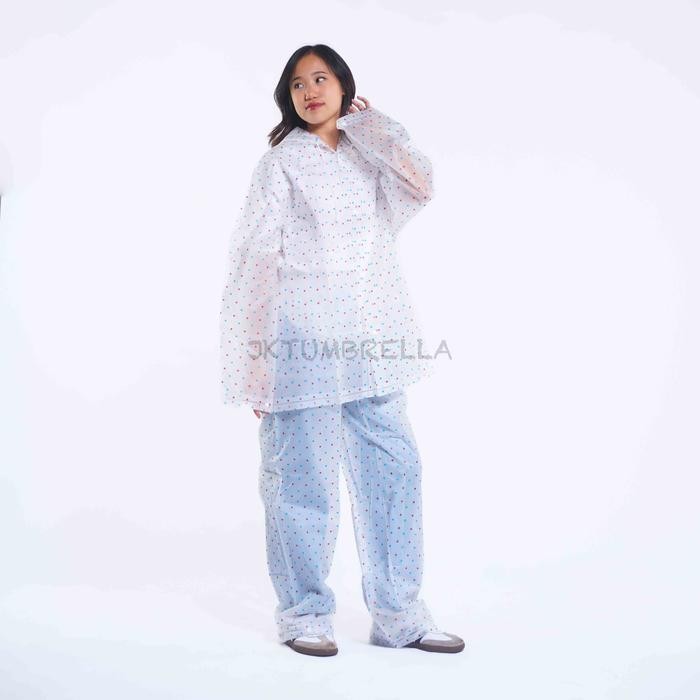 kfiv Jas Hujan Wanita / Setelan Jas Hujan / Jas Hujan Transparan / Jktumbrella - Grc -