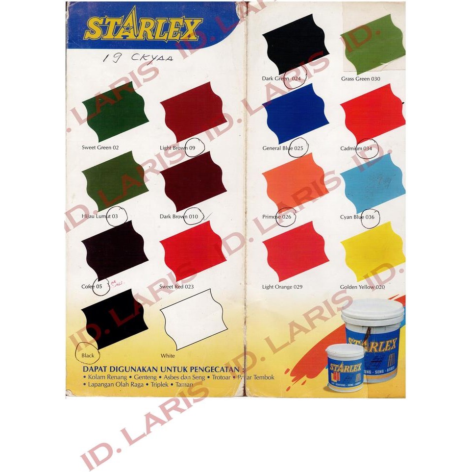 Cat Genteng Starlex 1 Kg / Cat Genteng Seng Asbes Kolam Renang Trotoar