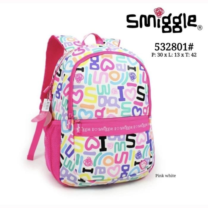 TERLARIS Smiggle I love Smiggle Backpack/ Tas Ransel Anak Perempuan/kado READY STOCK