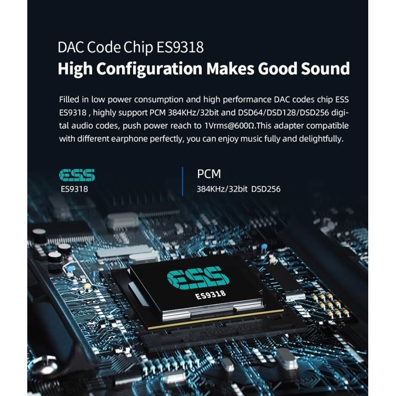 JCALLY JM45 HiRes Audio Portable Amplifier DAC USB Type C to 3,5mm