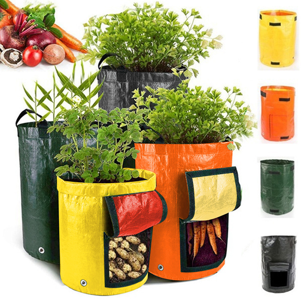 PE Potato Growth Bag Vegetable Onion Cultivation Planting Bag Fabric Bags Garden Seedling Pot Plant 