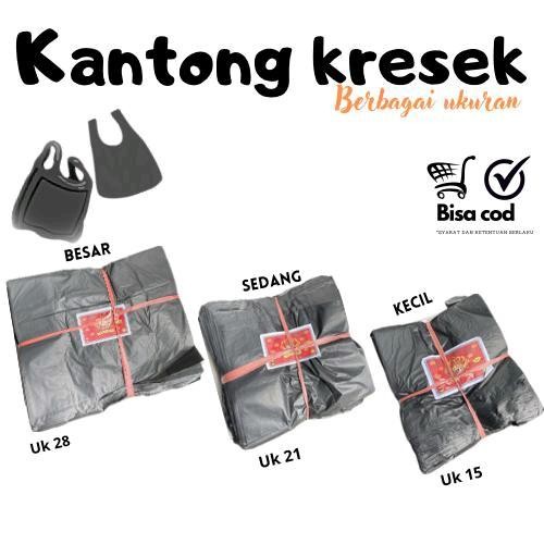 4psy- Kantong Kresek Hitam 1Ikat - Kantong Kresek Hitam Ulet