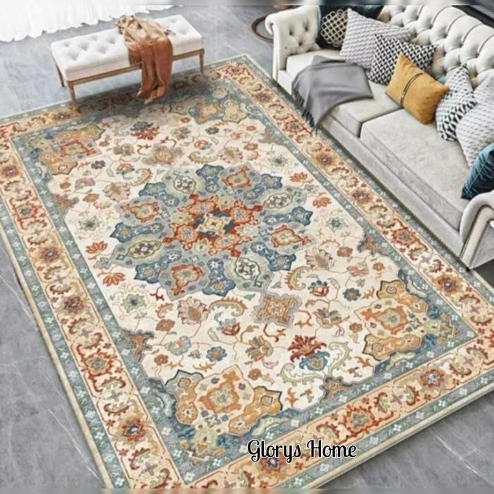 Karpet Lantai Anti Slip, Karpet Import Dekorasi, Karpet Bohe Jumbo Terlaris