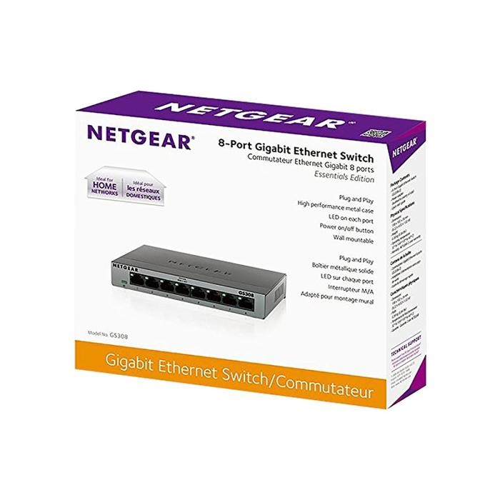 nwu8- Netgear Gs308 ( 8 Port Gigabit Ethernet Switch )