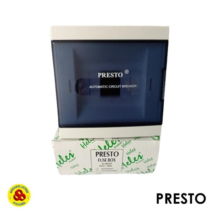 3da1- Presto Box Mcb 6 Group Inbow Tanam Tutup Transparant Heles Box Mcb