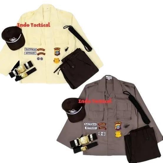 ASLI BAJU SERAGAM PDL SATPAM KREM/COKLAT SETELAN SECURITY PDL LENGKAP PAKAIAN DINAS LAPANGAN