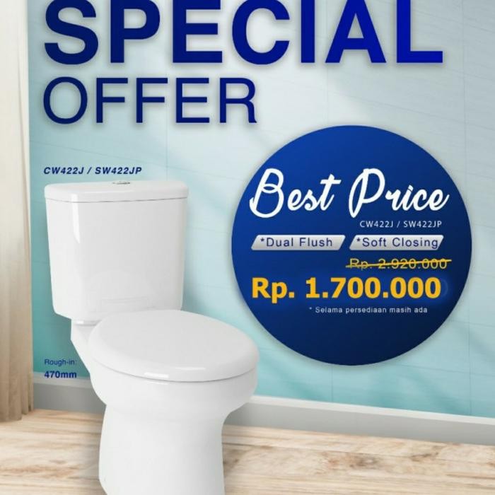 Bagus Promo Closed Toto Cw 422/Closed Duduk Toto Cw 422 Terlariss 