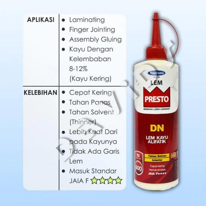 BisaDiantar- Lem Kayu Alifatik Gitar Putih Presto
