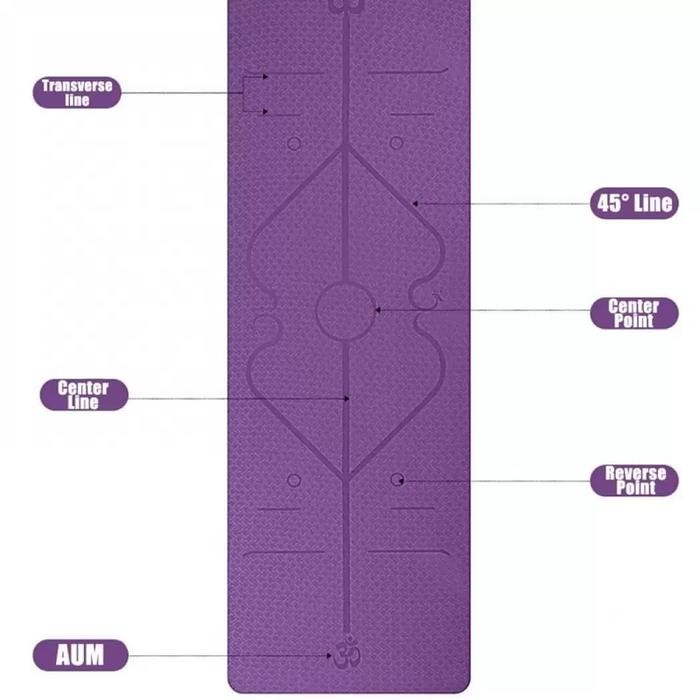 YOGA MAT / TPE YOGA MAT / YOGA MAT DOUBLE PURPLE