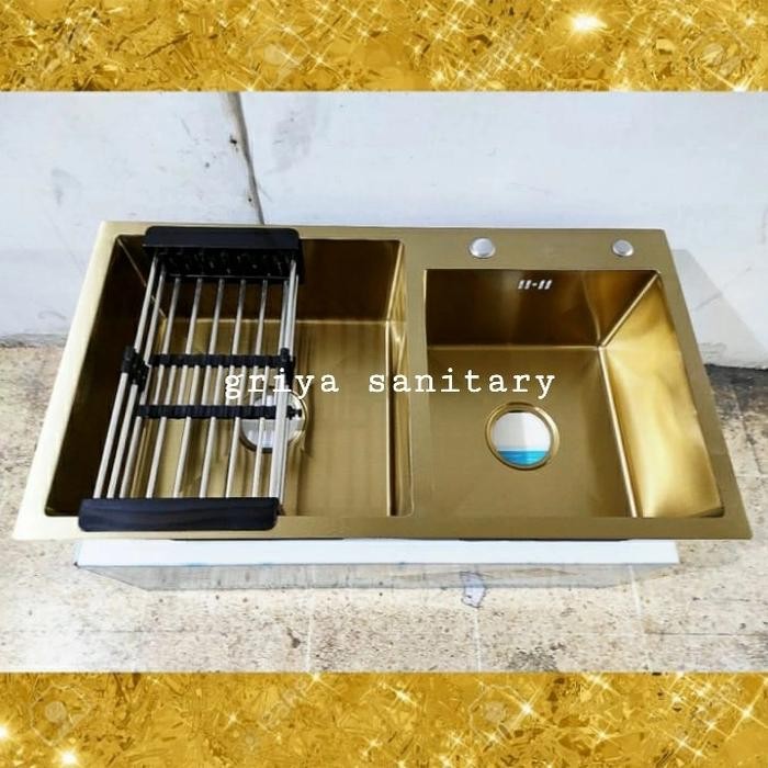 kitchen sink 8245 gold / tempat cuci piring stainless gold / body only
