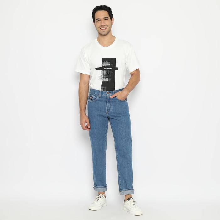 ftxr- Papperdine 307 Indigo Loose Fit Selvedge Celana Panjang Jeans Pria