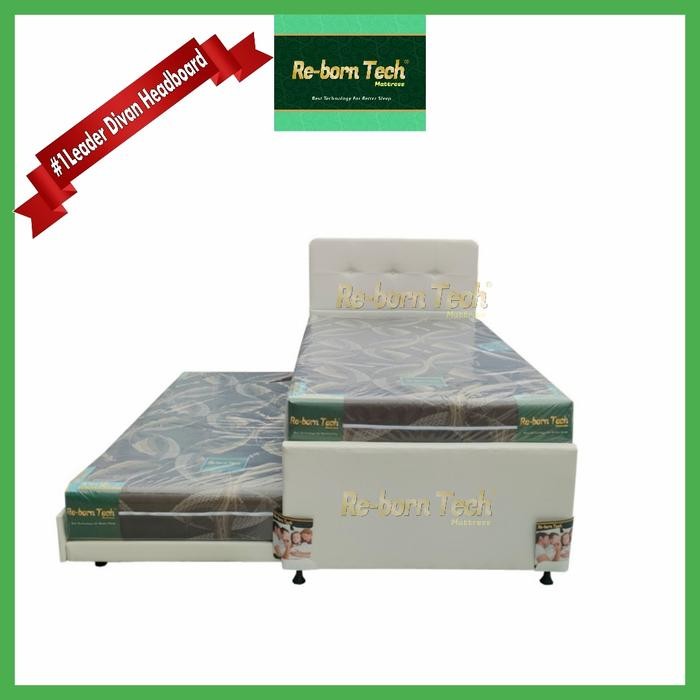 Paket Re-born Tech Divan Sandaran Sorong 2in1 Dipan Susun+ Matras Kasur Super Orthopedic