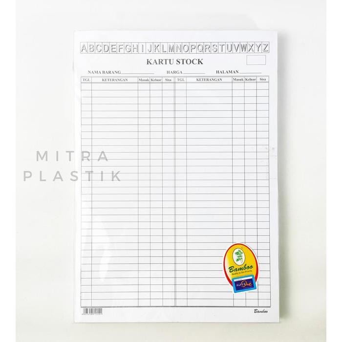 Hobi3s- Kartu Stock A4 Kartu Stok Barang Kartu Stock Besar Kartu Stock Ss Paper Stationery