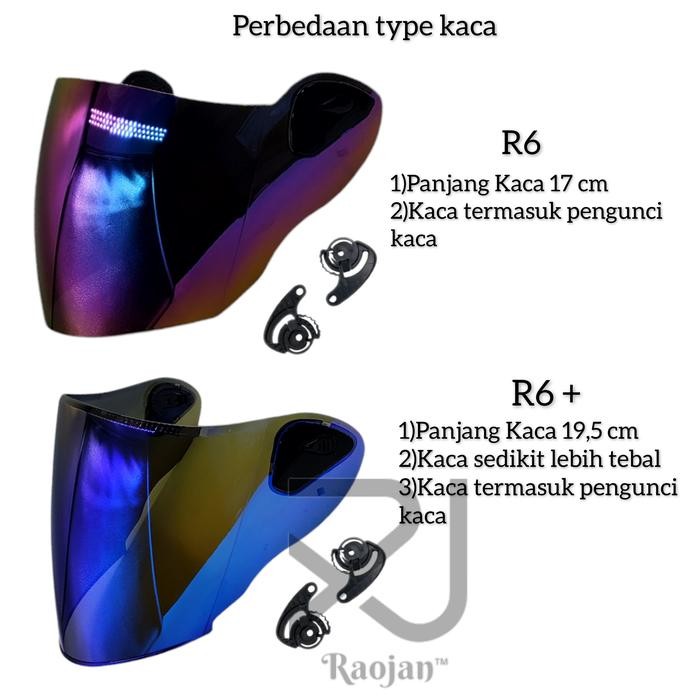 Kaca helm NHK R6 Visor helm NHK R6 Rachet