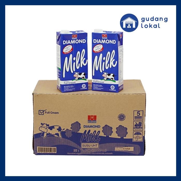 Eat77- Susu Diamond Full Cream Uht 1Ltrx12 / Karton