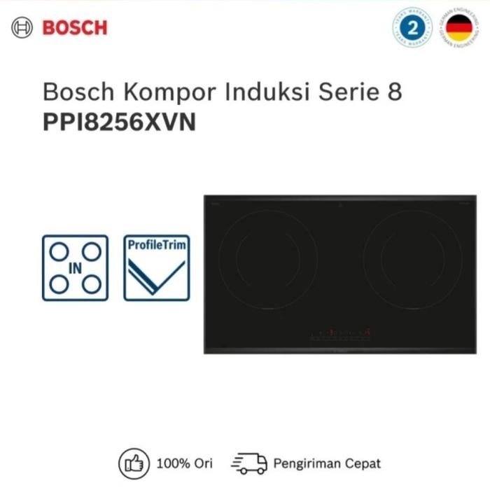 Bosch PPI8256XVN Kompor Induksi 2 Zona Serie 8 78cm Hitam