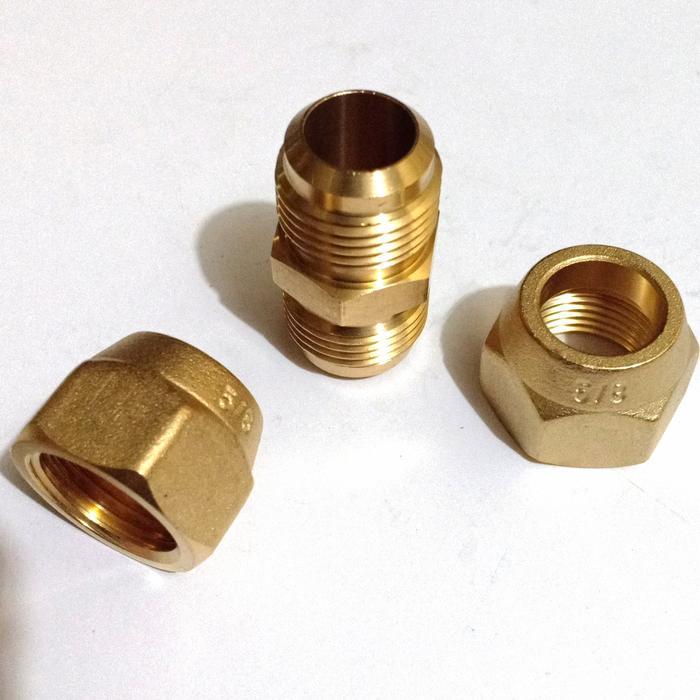 Terlaris Dobel Nepal Nut 5/8 Set Kuningan Sambungan Pipa Tembaga Ac Nepal Nut