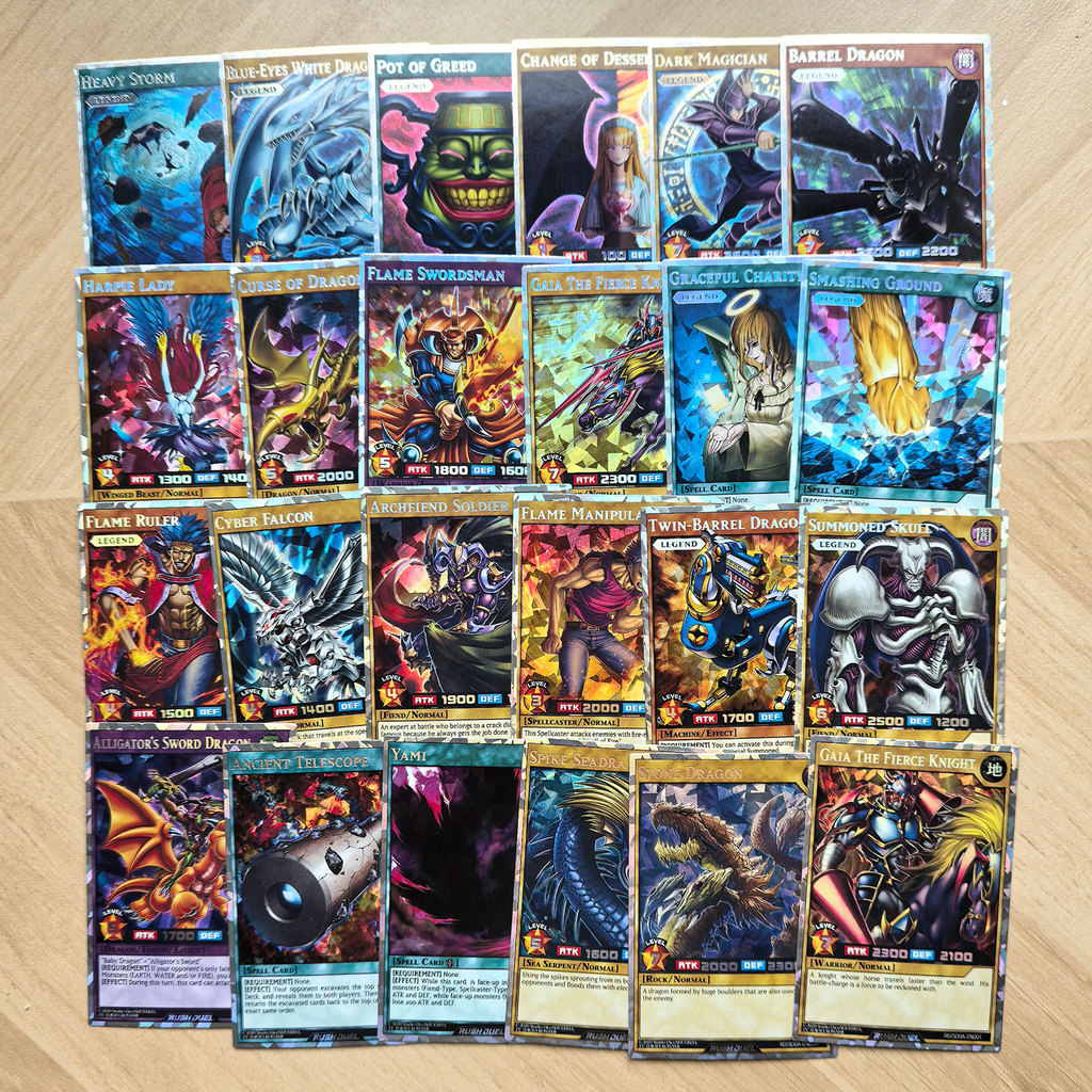 DIY 72Pcs New YU GI OH RUSH DUEL Cards Classical Duel Monster Collection Red&Blue eyes yugioh shiny