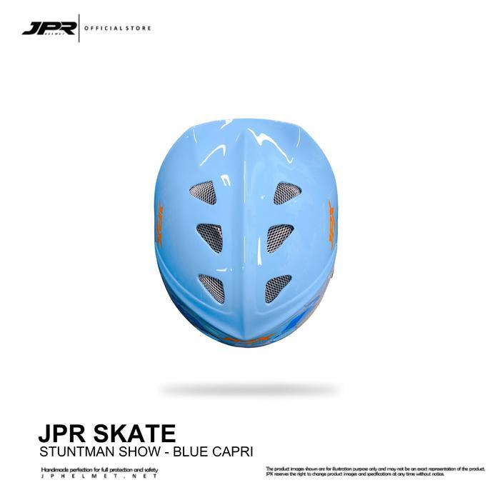 Helm Jpr Skate Stuntman Show - Blue Capri Terlaris
